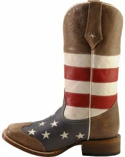 Roper American Flag Cowboy Boots - Square Toe For Men's Blue 12 Roper American Flag Cowboy Boots - Square Toe For Men's Blue -Roper Shop 036F58 83 LT
