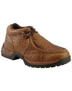 Roper Men's Ostrich Print Chukka Casual Boots Brown