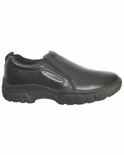 Roper Performance Smooth Leather Slip-On Shoes - Round Toe For Men's Black 5 Roper Performance Smooth Leather Slip-On Shoes - Round Toe For Men's Black -Roper Shop 038888 89 P1 1