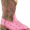 Roper Toddler Girls' Pink Ostrich Print Boots - Square Toe For Toddler-Girls' 2 Roper Toddler Girls' Pink Ostrich Print Boots - Square Toe For Toddler-Girls' -Roper Shop 04528J 63 P1