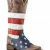 Roper Distressed American Flag Cowgirl Boots - Square Toe For Women's Brown 2 Roper Distressed American Flag Cowgirl Boots - Square Toe For Women's Brown -Roper Shop 045Z95 41 P1