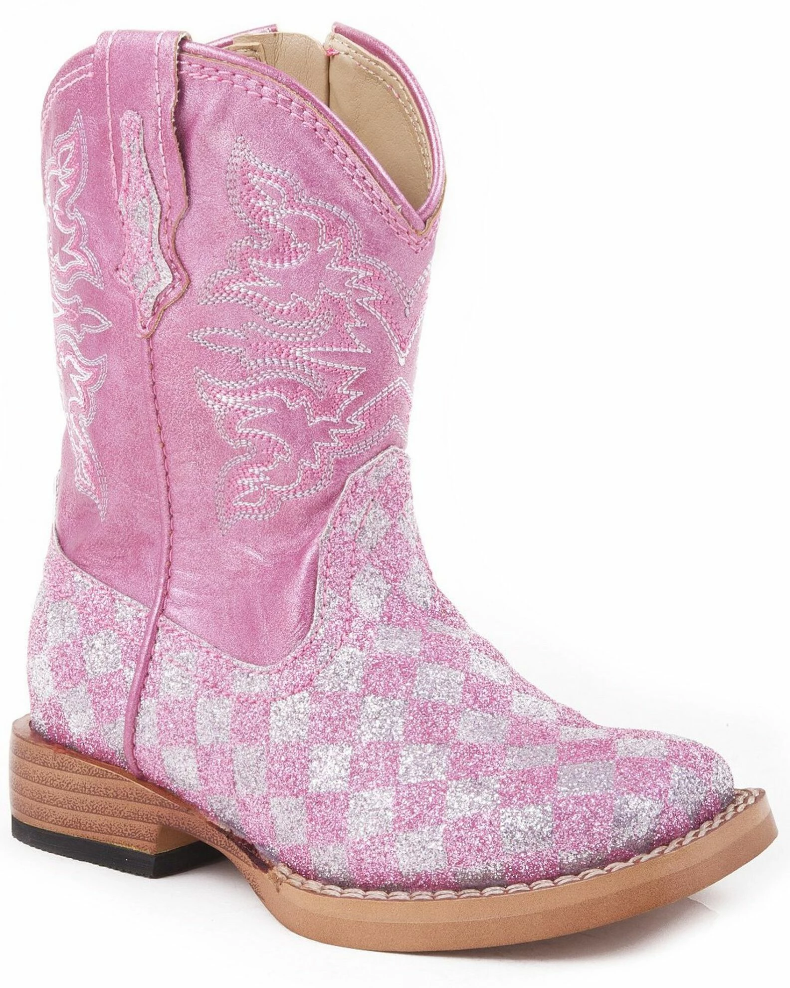 Roper Infant Glitter Western Boots For Toddler-Girls' Pink 3 Roper Infant Glitter Western Boots For Toddler-Girls' Pink