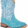 Roper Infant's Floral Glitter Western Boots For Toddler-Girls' Blue -Roper Shop 053C90 83 P1