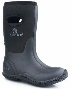Roper Boys' Black Neoprene Boots