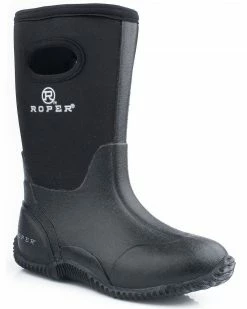 Roper Kid's Neoprene Barnyard Boots For Youth Boys' Black