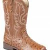 Roper Boys' Ostrich Print Cowboy Boots - Square Toe Turquoise 2 Roper Boys' Ostrich Print Cowboy Boots - Square Toe Turquoise -Roper Shop 053K36 22 P1