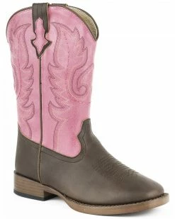Roper Kid's Texsis Western Boots For Girls' Brown