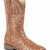 Roper Youth Boys' Ostrich Print Cowboy Boots - Square Toe Tan 2 Roper Youth Boys' Ostrich Print Cowboy Boots - Square Toe Tan -Roper Shop 053K56 22 P1