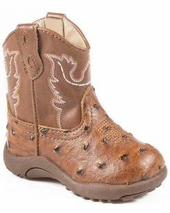 Roper Infant Boys' Ostrich Print Cowbabies Boots For Infant-Boys' Tan 7 Roper Infant Boys' Ostrich Print Cowbabies Boots For Infant-Boys' Tan -Roper Shop 053K74 22 P1 2