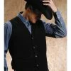 Roper Men's Suede Leather Vest Black -Roper Shop 082C75 89 P1