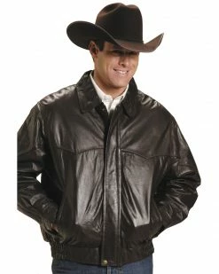 Roper Lamb Touch Nappa Bomber Jacket For Men's Brown -Roper Shop 082C77 41 P1