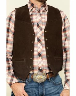 Roper Men's Suede Buckle Tie Vest Brown 14 Roper Men's Suede Buckle Tie Vest Brown -Roper Shop 082C89 7010 P4