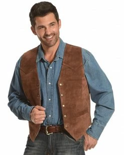 Roper Suede Vest For Men's Brown -Roper Shop 082C92 41 P1 1