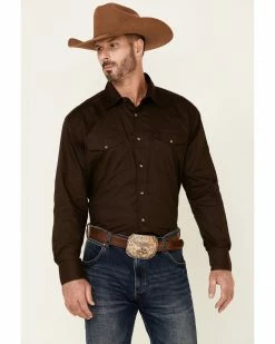 Roper Men's Amarillo Collection Solid Long Sleeve Western Shirt Red 19 Roper Men's Amarillo Collection Solid Long Sleeve Western Shirt Red -Roper Shop 0924J8 200 P1