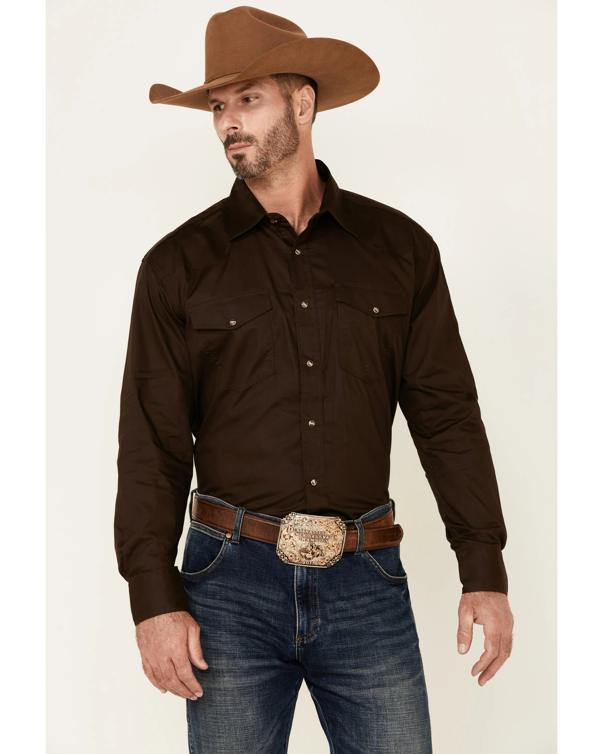 Roper Men's Amarillo Collection Solid Long Sleeve Western Shirt Red 7 Roper Men's Amarillo Collection Solid Long Sleeve Western Shirt Red - Image 6