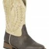 Roper Boys' Billy Arrowhead Cowboy Boots - Square Toe Brown