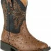 Roper Toddler Boys' Brown Ostrich Vamp Western Boots - Square Toe  For Toddler-Boys' -Roper Shop 2000230435 200 P1