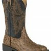 Roper Youth Boys' Brown Ostrich Print Cowboy Boots - Square Toe 2 Roper Youth Boys' Brown Ostrich Print Cowboy Boots - Square Toe -Roper Shop 2000230731 200 P1