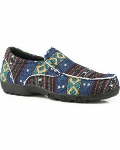 Roper Women's Johnnie Multicolor Black Southwestern Driving Mocs - Moc Toe