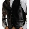 Roper Men's Leather Western Vest - Tall Black 2 Roper Men's Leather Western Vest - Tall Black -Roper Shop 2000235021 001 P1