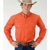 Roper Men's Orange Solid Long Sleeve Western Shirt 1 Roper Men's Orange Solid Long Sleeve Western Shirt -Roper Shop 2000235099 800 P1