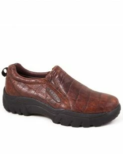 Roper Men's Embossed Croc Slip-On Shoes Brown