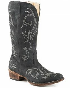 Roper Women's Riley Faux Leather Western Boots - Snip Toe
