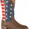 Roper Women's American Patriot Stars & Stripes Cowgirl Boots - Square Toe Brown -Roper Shop 2000254025 200 P1
