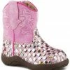 Roper Infant Girls' Glitter Western Braid Cowbabies Boots - Round Toe For Infant-Girls' Pink 2 Roper Infant Girls' Glitter Western Braid Cowbabies Boots - Round Toe For Infant-Girls' Pink -Roper Shop 2000254072 650 P1