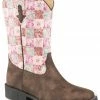 Roper Girls' Floral Shine Sequin Cowgirl Boots - Square Toe Brown 1 Roper Girls' Floral Shine Sequin Cowgirl Boots - Square Toe Brown -Roper Shop 2000254092 200 P1