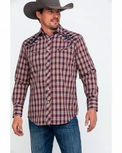 Roper Men's Fancy Small Plaid Embroidered Long Sleeve Western Shirt Brown 13 Roper Men's Fancy Small Plaid Embroidered Long Sleeve Western Shirt Brown -Roper Shop 2000278460 200 P5