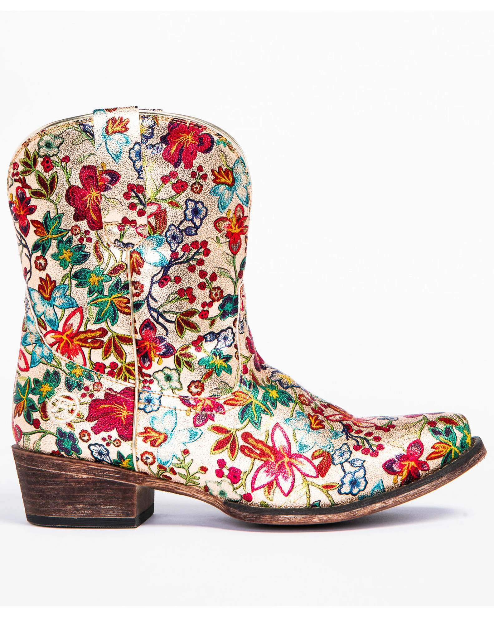 Roper Women's Ingrid Floral Western Booties - Snip Toe 4 Roper Women's Ingrid Floral Western Booties - Snip Toe - Image 2