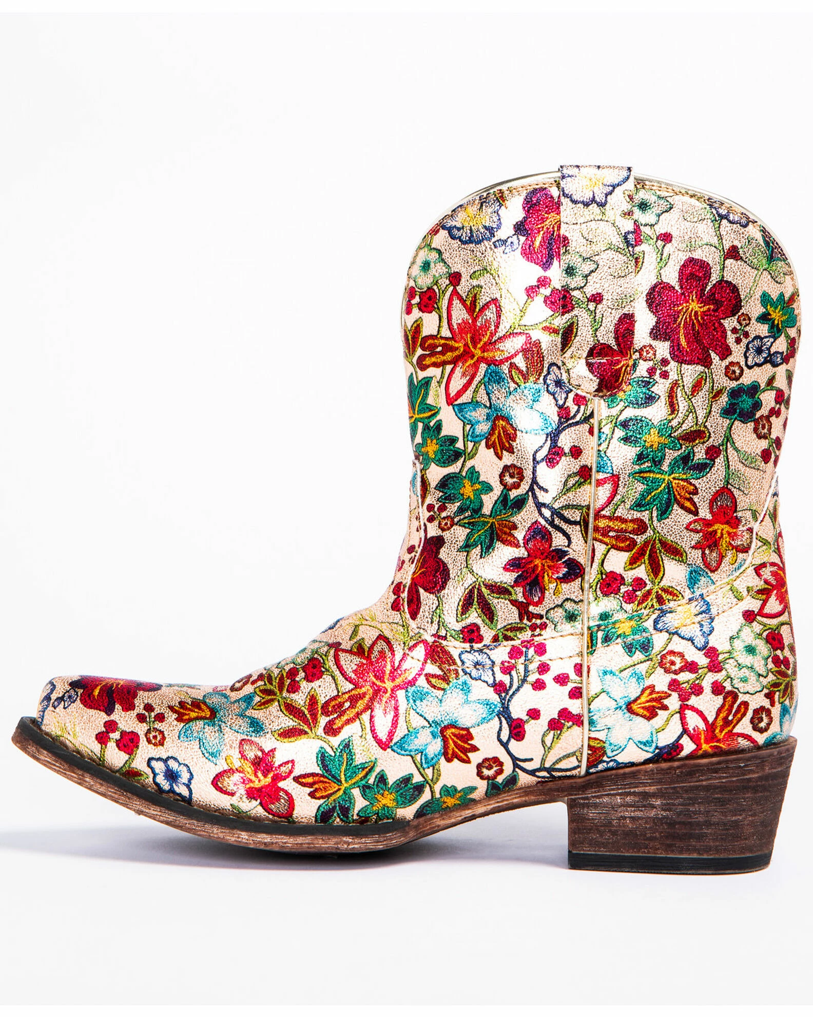 Roper Women's Ingrid Floral Western Booties - Snip Toe 5 Roper Women's Ingrid Floral Western Booties - Snip Toe - Image 3