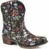 Roper Women's Ingrid Floral Western Booties - Snip Toe Black 1 Roper Women's Ingrid Floral Western Booties - Snip Toe Black -Roper Shop 2000284084 001 P1