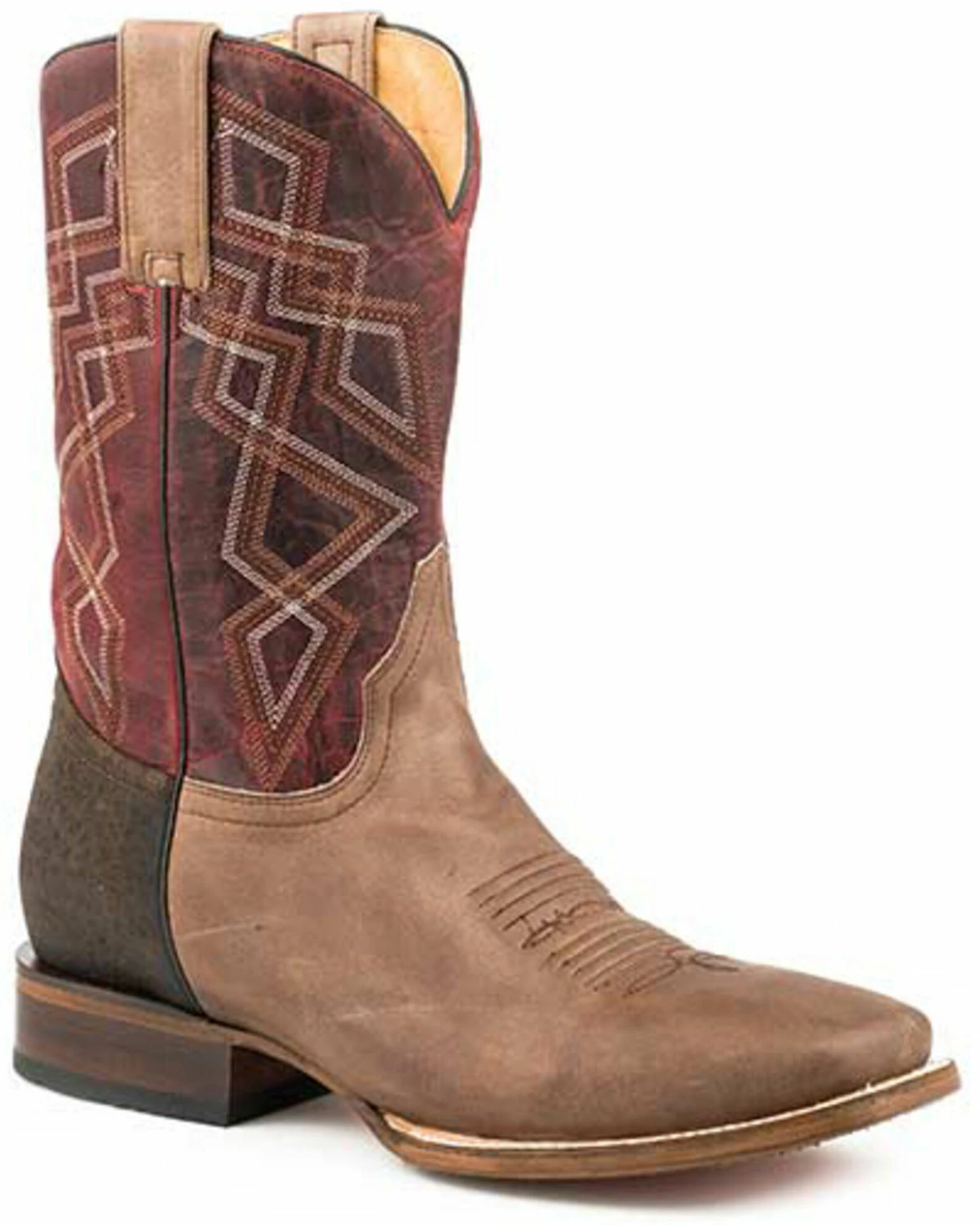 Roper Men's Sidewinder Sam Western Boots - Square Toe Brown 3 Roper Men's Sidewinder Sam Western Boots - Square Toe Brown