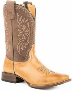 Roper Men's Sidewinder Sam Western Boots - Square Toe Tan