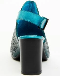 Roper Women's Burnished Turquoise Tooled Sandals - Round Toe Blue 13 Roper Women's Burnished Turquoise Tooled Sandals - Round Toe Blue -Roper Shop 2000286499 400 P5