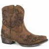 Roper Women's Cognac Faux Leather Western Boots - Round Toe Tan -Roper Shop 2000286520 280 P1