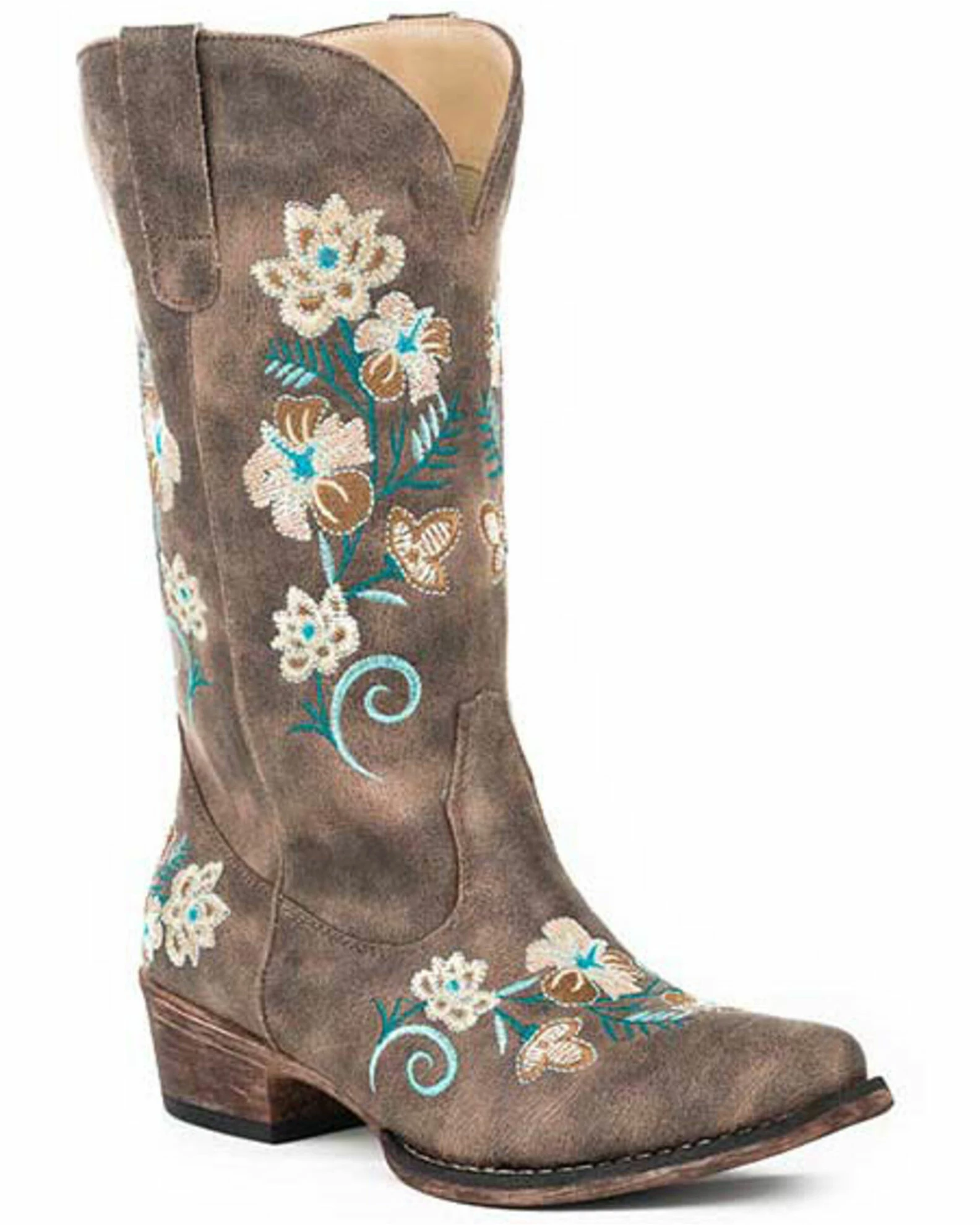 Roper Women's Vintage Brown Western Boots - Snip Toe 3 Roper Women's Vintage Brown Western Boots - Snip Toe