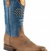 Roper Women's Thin Blue Line Heart Western Boots - Square Toe Brown -Roper Shop 2000286560 200 P1