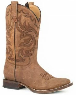 Roper Women's Oiled Brown Western Boots - Square Toe Tan