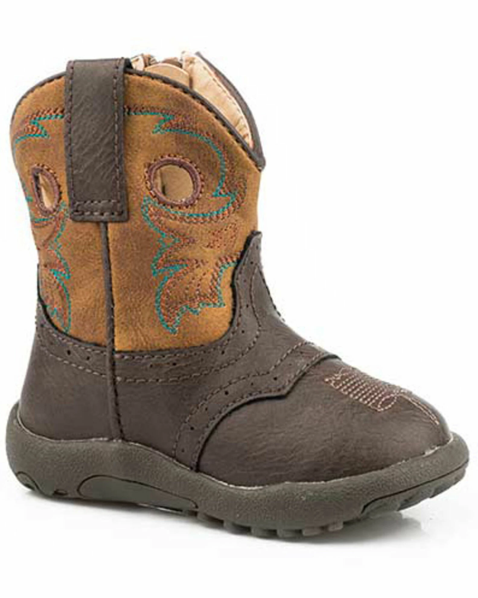 Roper Infant Boys' Daniel Western Boots - Round Toe For Infant-Boys' Brown 3 Roper Infant Boys' Daniel Western Boots - Round Toe For Infant-Boys' Brown