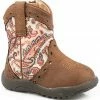 Roper Toddler Girls' Glitter Geo Print Western Boots - Round Toe For Toddler-Girls' Brown