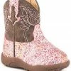 Roper Infant Girls' Glitter Southwestern Western Boots - Round Toe For Infant-Girls' Pink 2 Roper Infant Girls' Glitter Southwestern Western Boots - Round Toe For Infant-Girls' Pink -Roper Shop 2000286569 650 P1
