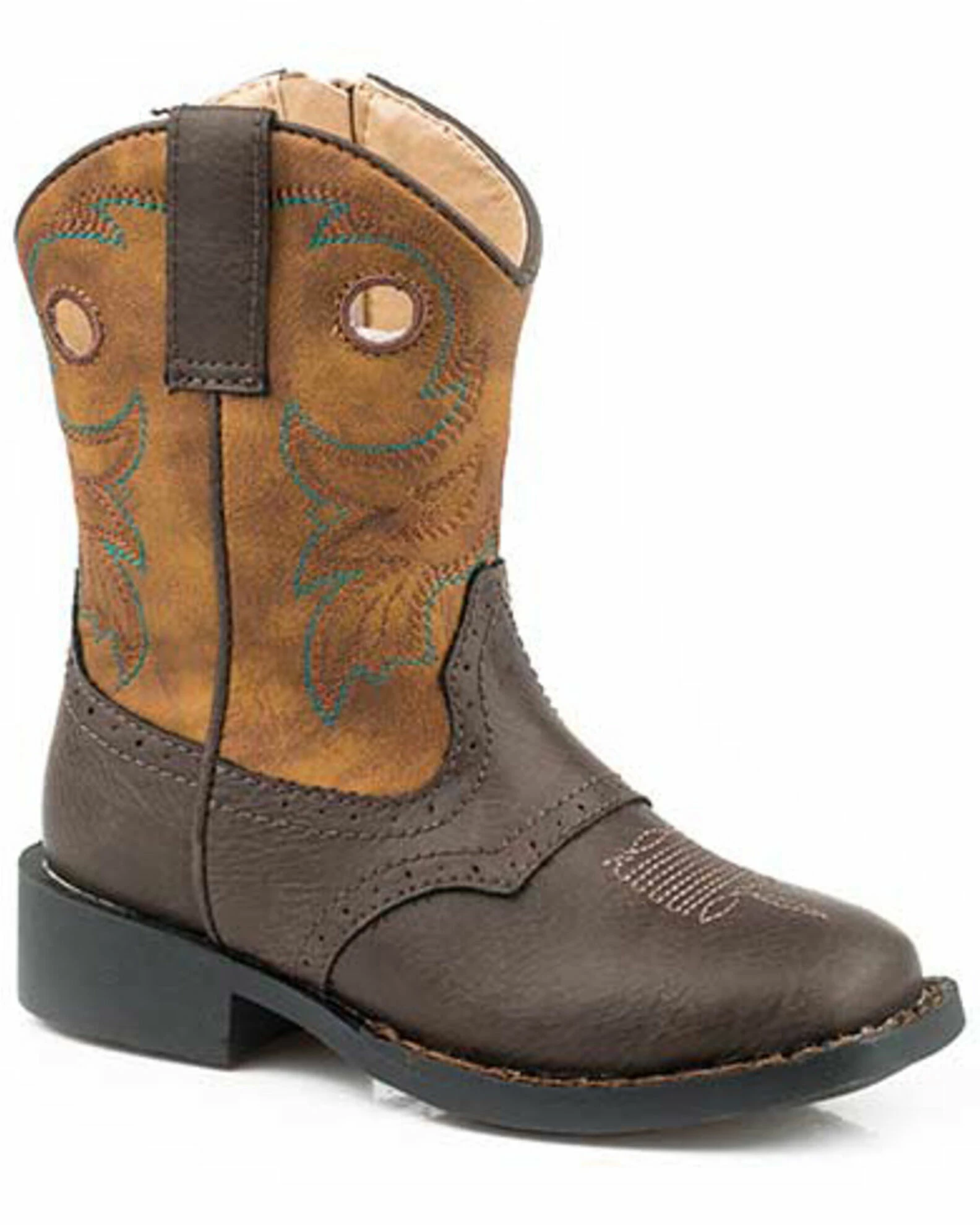 Roper Toddler Boys' Daniel Western Boots - Round Toe For Toddler-Boys' Brown 3 Roper Toddler Boys' Daniel Western Boots - Round Toe For Toddler-Boys' Brown