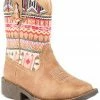 Roper Girls' Southwestern Western Boots - Square Toe Tan 1 Roper Girls' Southwestern Western Boots - Square Toe Tan -Roper Shop 2000286592 280 P1