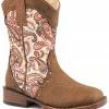 Roper Girls' Glitter Geo Print Western Boots - Round Toe Brown 2 Roper Girls' Glitter Geo Print Western Boots - Round Toe Brown -Roper Shop 2000286595 200 P1