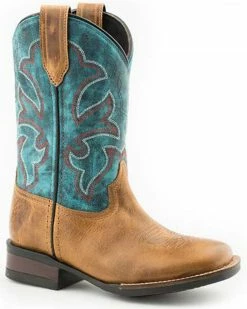 Roper Shop 35 Roper Youth Girls' Monterey Western Boots - Square Toe Tan