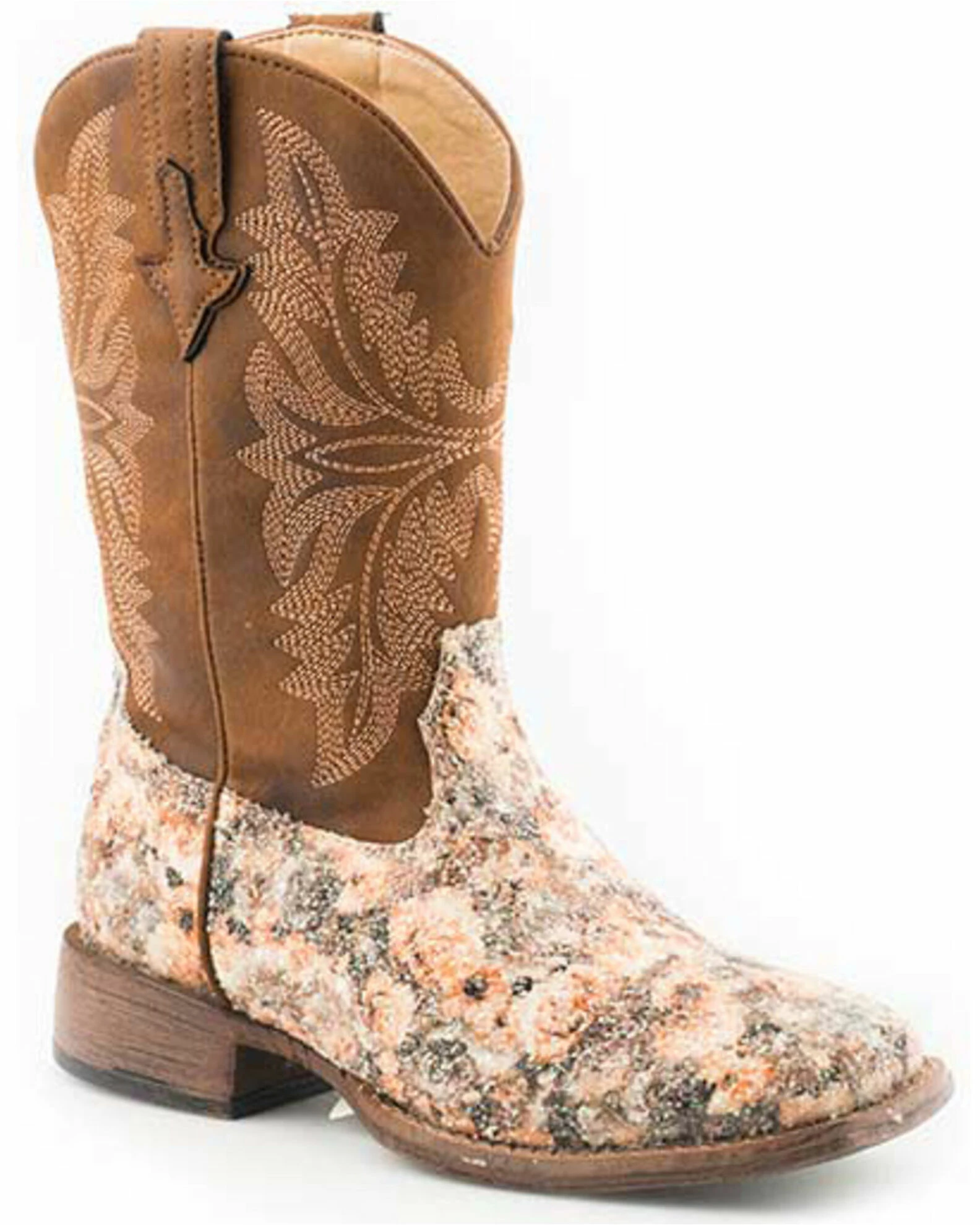 Roper Girls' Claire Western Boots - Square Toe Brown 3 Roper Girls' Claire Western Boots - Square Toe Brown