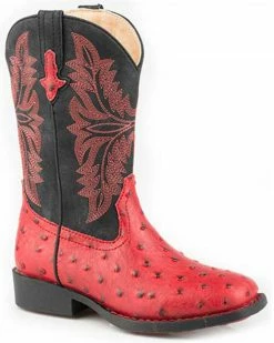 Roper Girls' Cowboy Cool Western Boots - Square Toe Red
